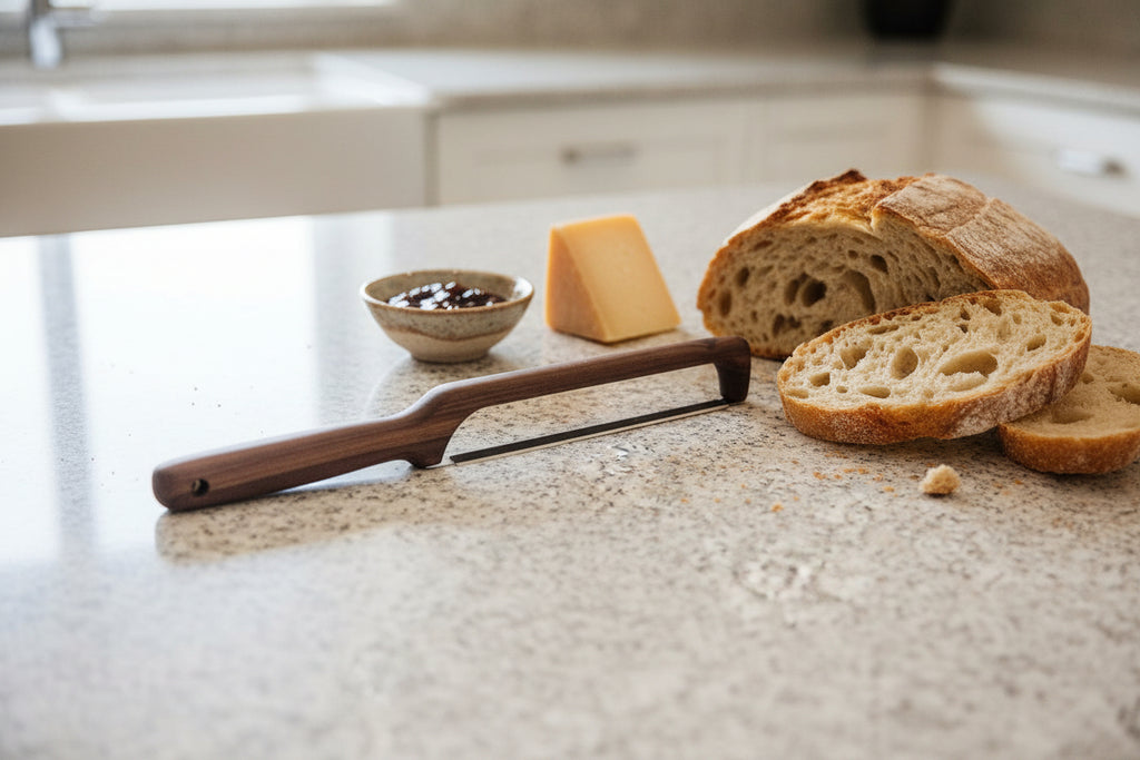 Handcrafted 16" Black Walnut Bread Knife — Right‑Handed Artisan Slicer