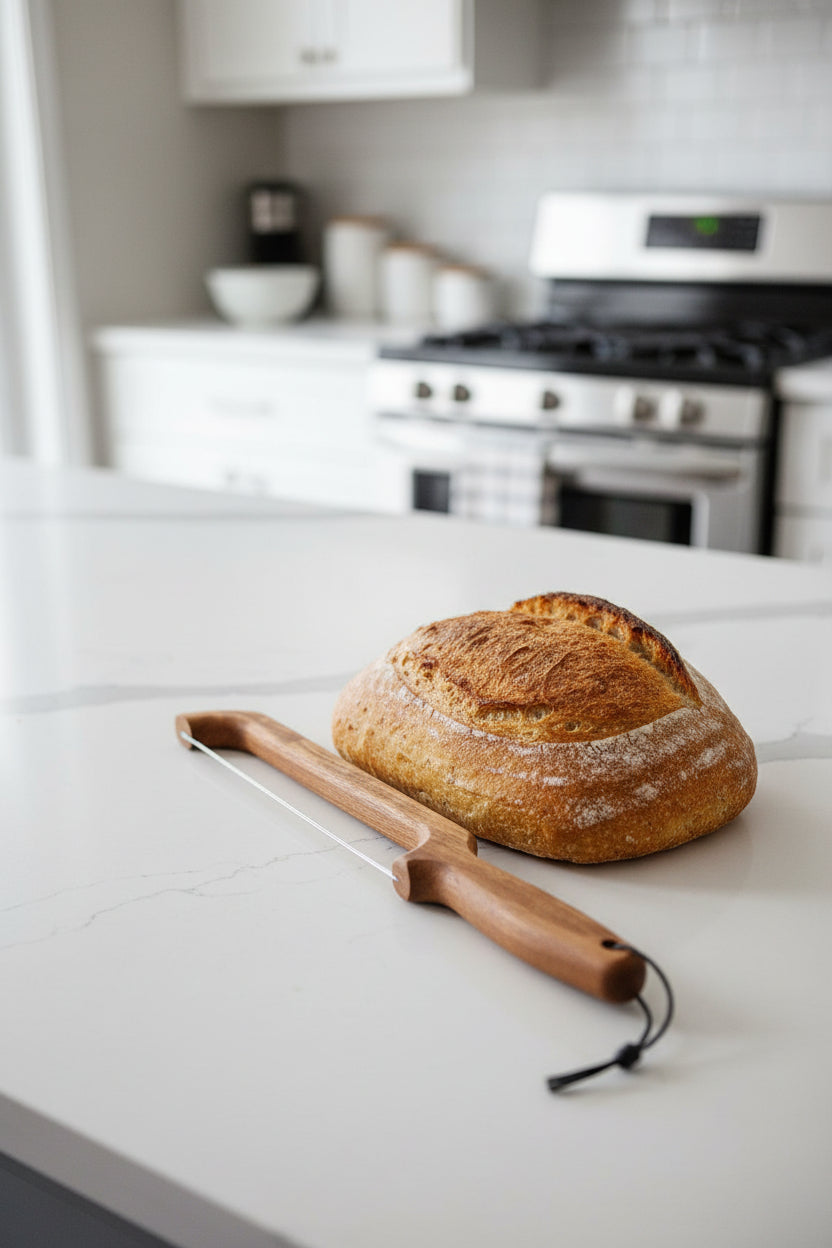Handcrafted 16" Cherry Bread Knife — Right‑Handed Artisan Slicer