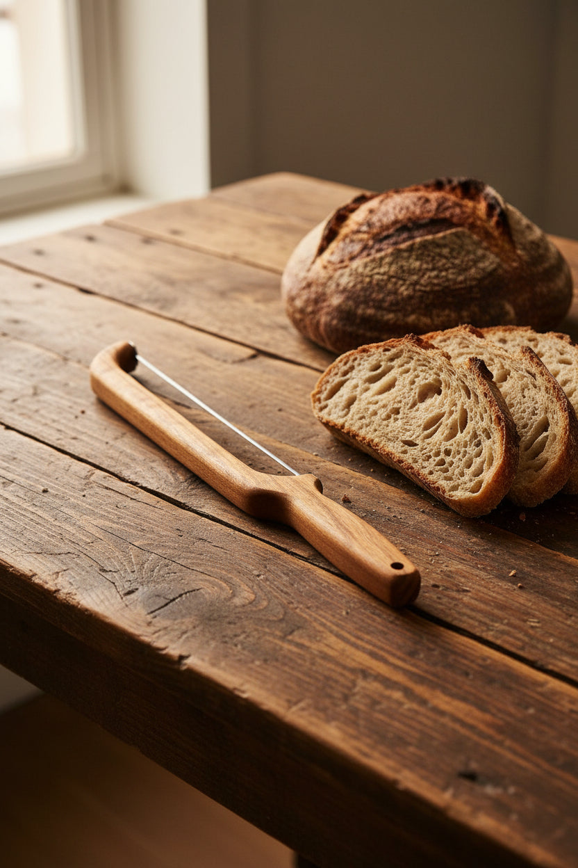 Handcrafted 16" Cherry Bread Knife — Right‑Handed Artisan Slicer