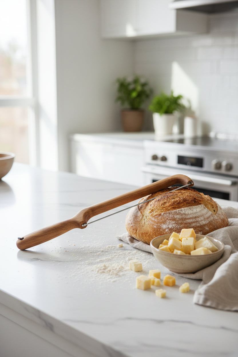 Handcrafted 16" Cherry Bread Knife — Right‑Handed Artisan Slicer