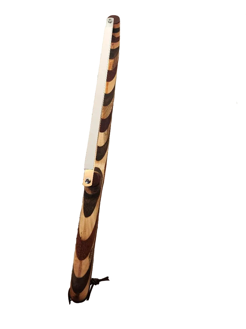 Handcrafted 16" Exotic Hardwood Bread Knife — Padauk • Ambrosia Maple • Black Limba • Wenge (Right‑Handed)