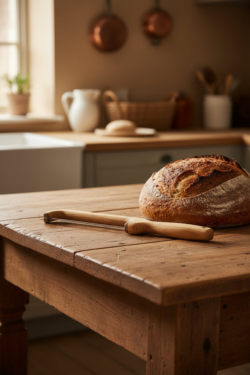 Handcrafted 16" Northern Hard Maple Bread Knife — Right‑Handed Artisan Slicer