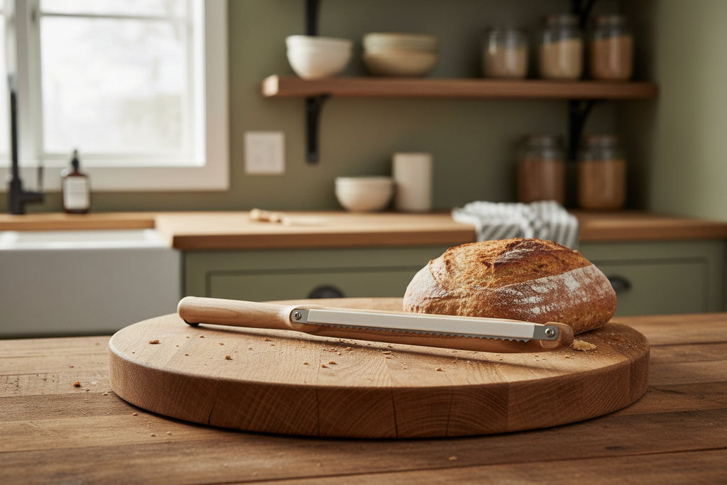 Handcrafted 16" Northern Hard Maple Bread Knife — Right‑Handed Artisan Slicer