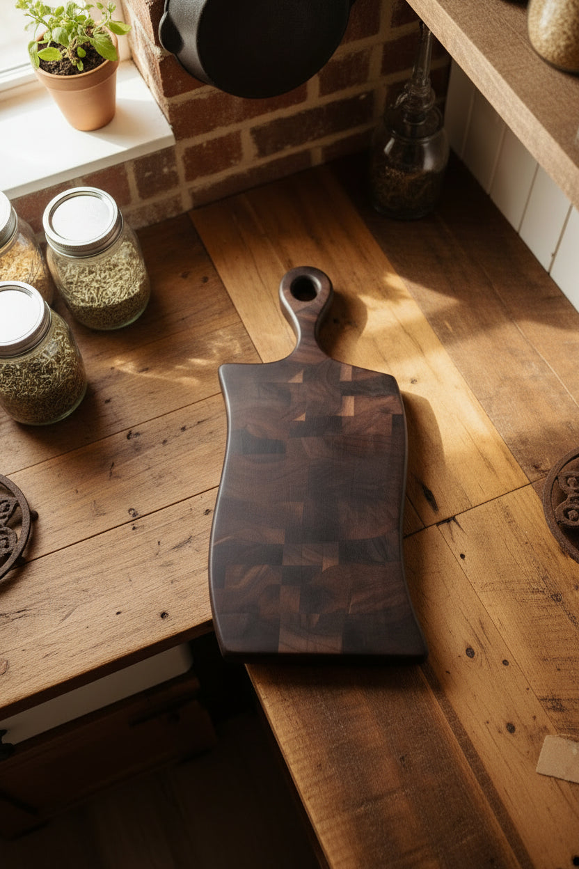Black Walnut Cutting Board with Handle