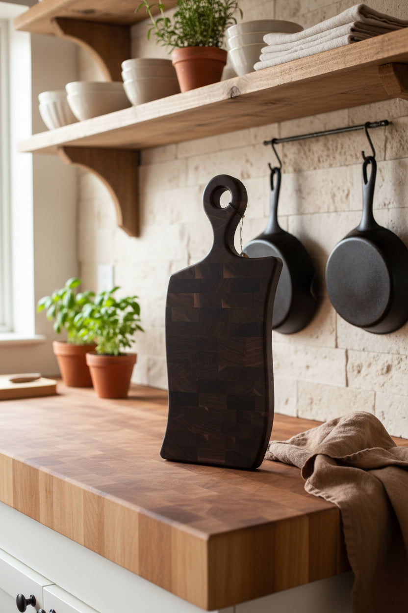 Black Walnut Cutting Board with Handle