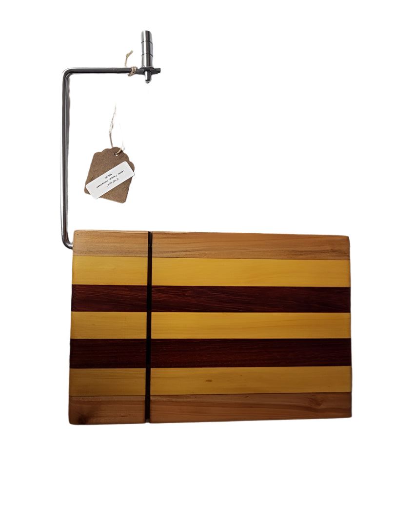 Cheese Slicer Cutting Board - Handcrafted Maple Padauk