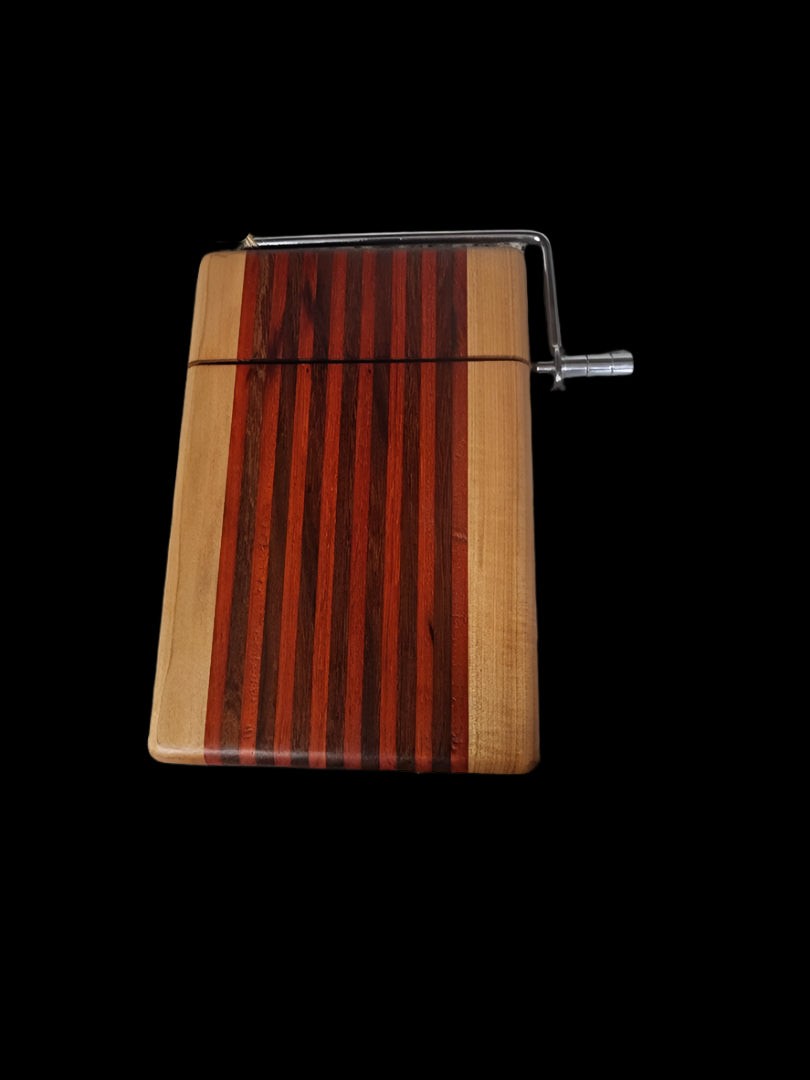Cheese Slicer – Handcrafted Walnut & Maple Wood with Conditioner