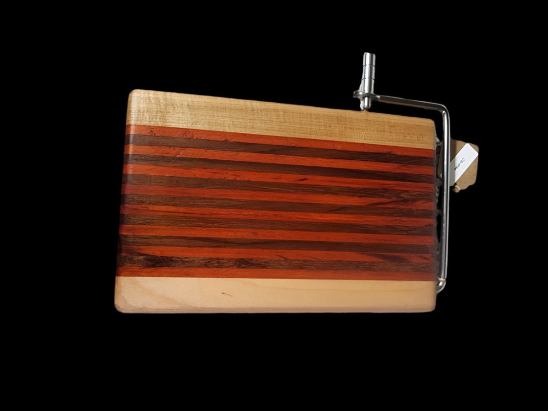 Cheese Slicer – Handcrafted Walnut & Maple Wood with Conditioner