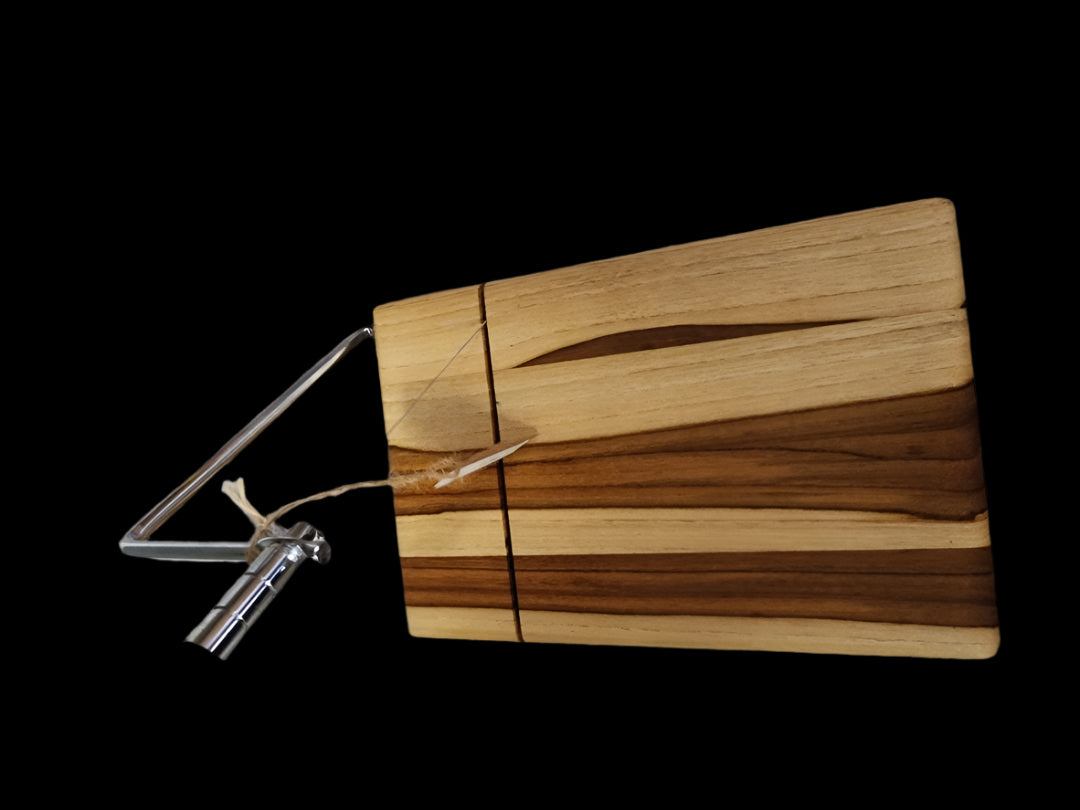 Cheese Slicer - Left-Handed Burmese Teak Cheese Slicer for Gourmet Use