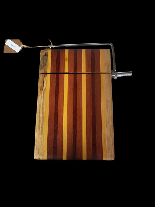 Cheese Slicer - Artisan Yellowheart & Mahogany Wood with Conditioner