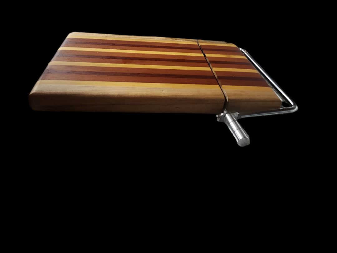 Cheese Slicer - Artisan Yellowheart & Mahogany Wood with Conditioner