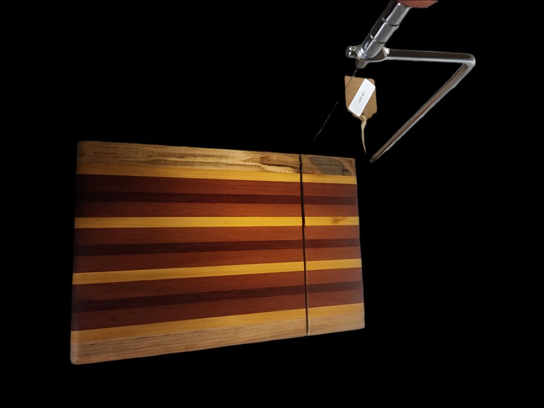Cheese Slicer - Artisan Yellowheart & Mahogany Wood with Conditioner