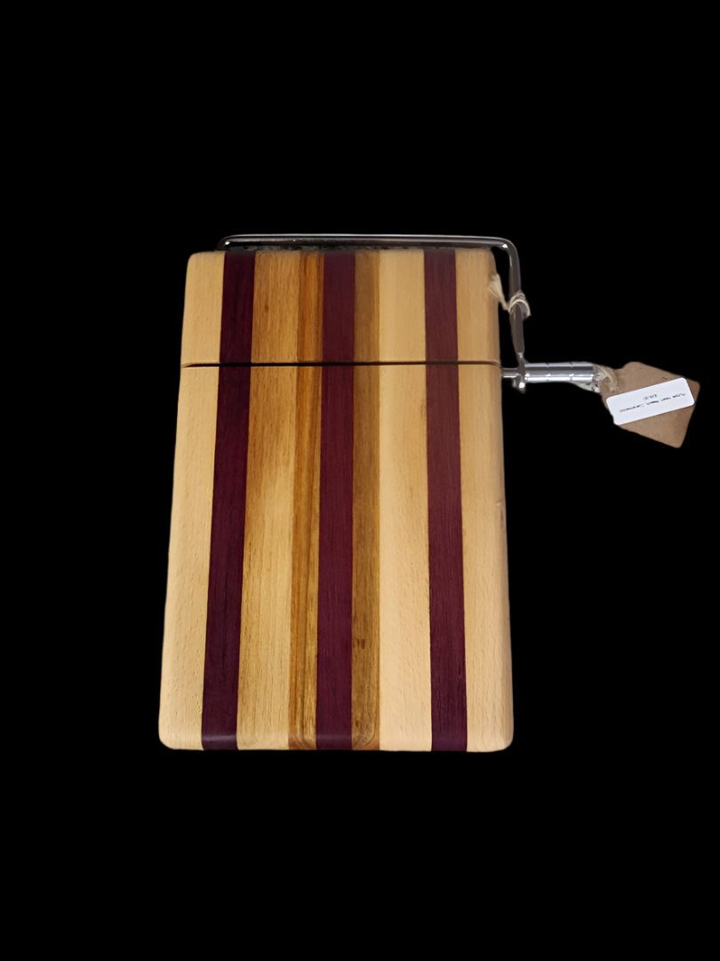 Cheese Slicer – Handcrafted Purpleheart, Beech & Canarywood Elegance