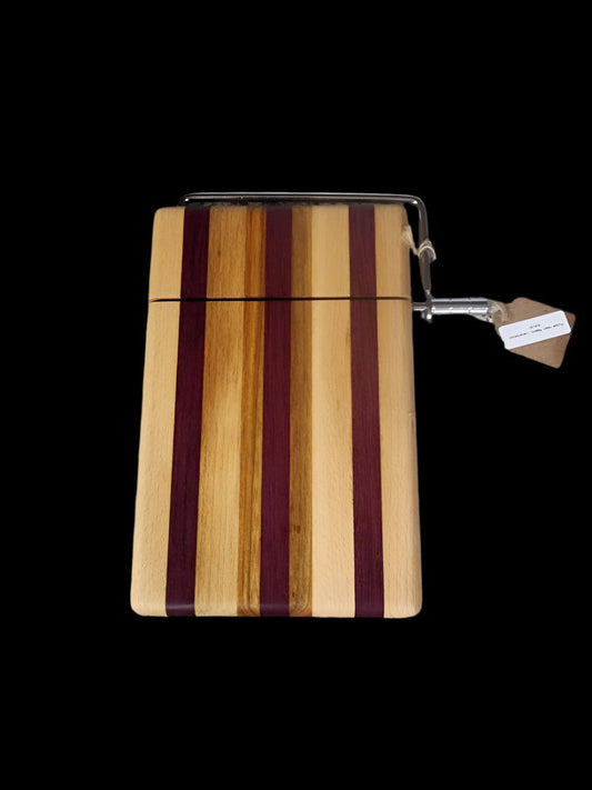 Cheese Slicer – Handcrafted Purpleheart, Beech & Canarywood Elegance