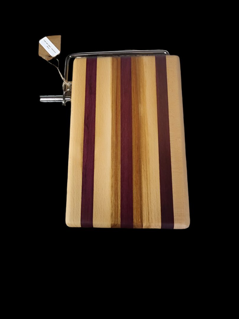 Cheese Slicer – Handcrafted Purpleheart, Beech & Canarywood Elegance