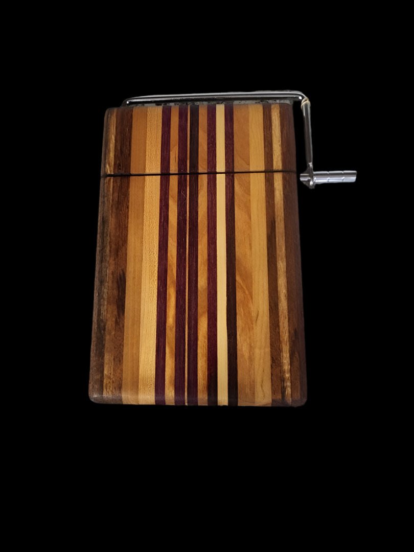 Cheese Slicer Handcrafted with Purpleheart, Cherry & Caribbean Walnut