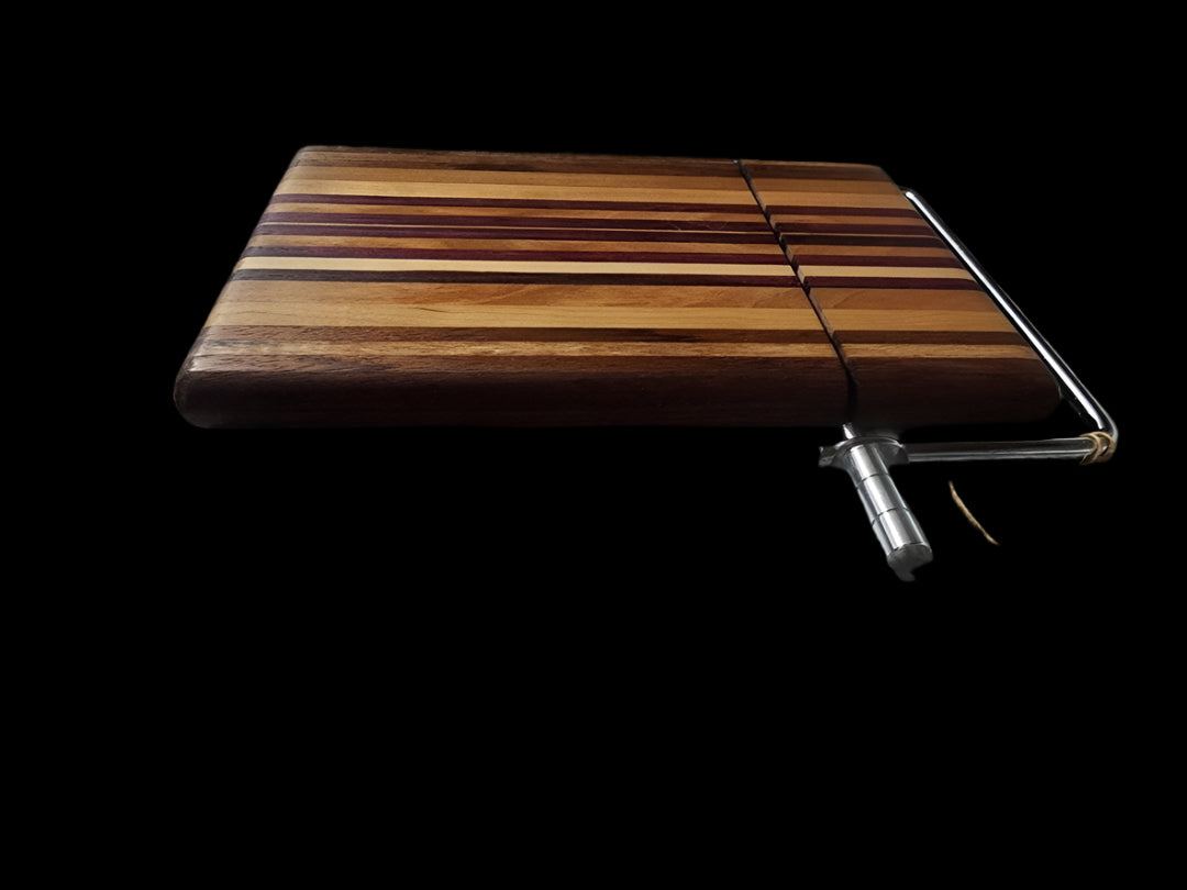 Cheese Slicer Handcrafted with Purpleheart, Cherry & Caribbean Walnut