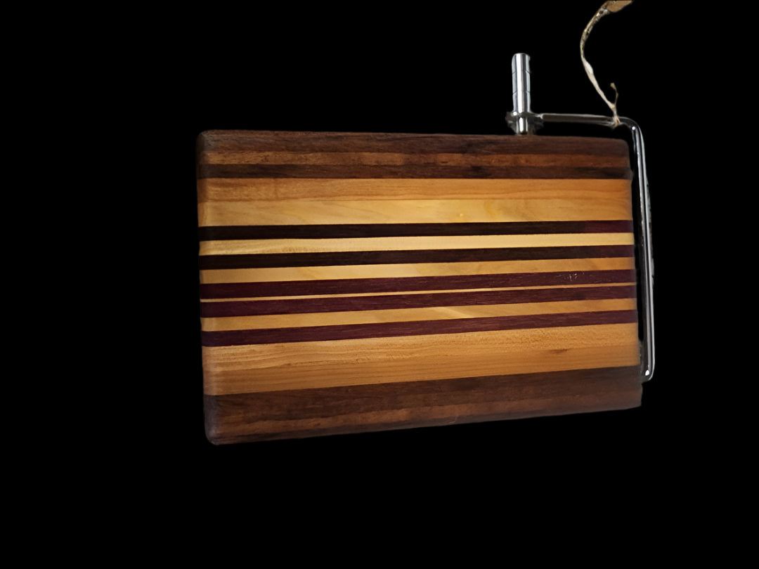 Cheese Slicer Handcrafted with Purpleheart, Cherry & Caribbean Walnut