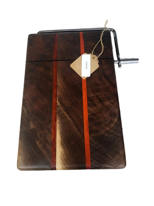 Cheese Slicer Handmade Black Walnut & Padauk Cutter with Accessories