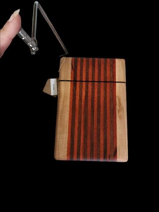 Cheese Slicer – Artisan Maple, Walnut & Padauk Hardwood, 6"x9"