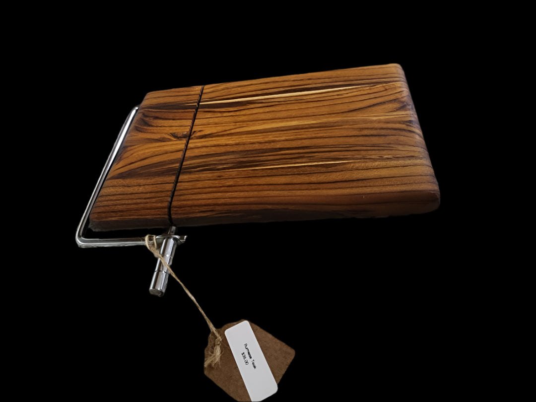 Cheese Slicer - Handcrafted Left-Handed Burmese Teak for Perfect Slices