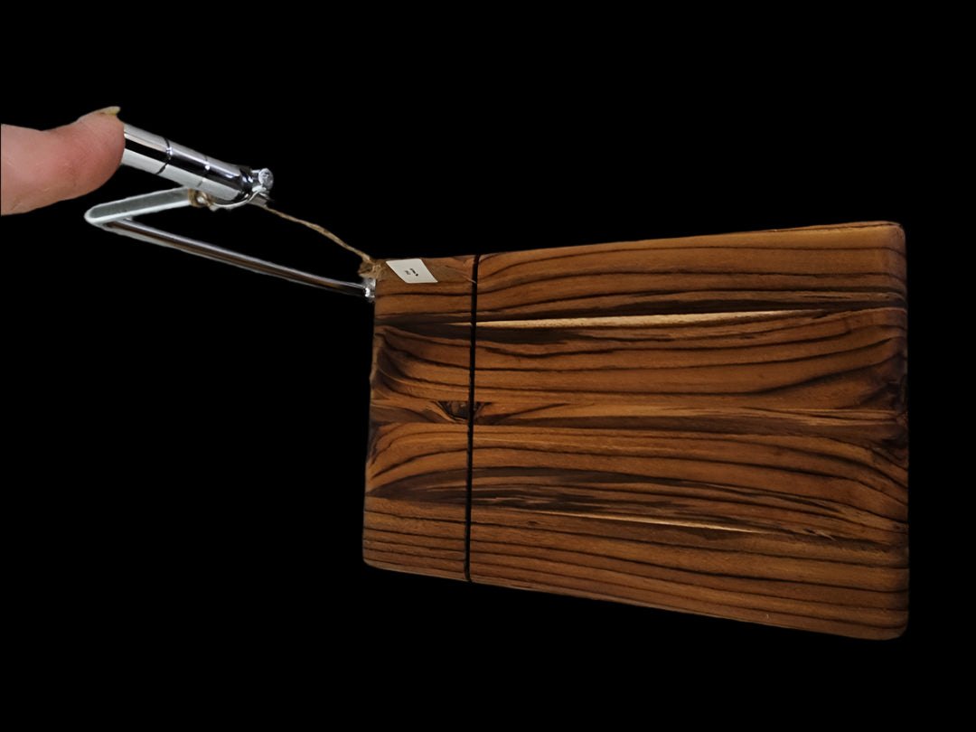 Cheese Slicer - Handcrafted Left-Handed Burmese Teak for Perfect Slices