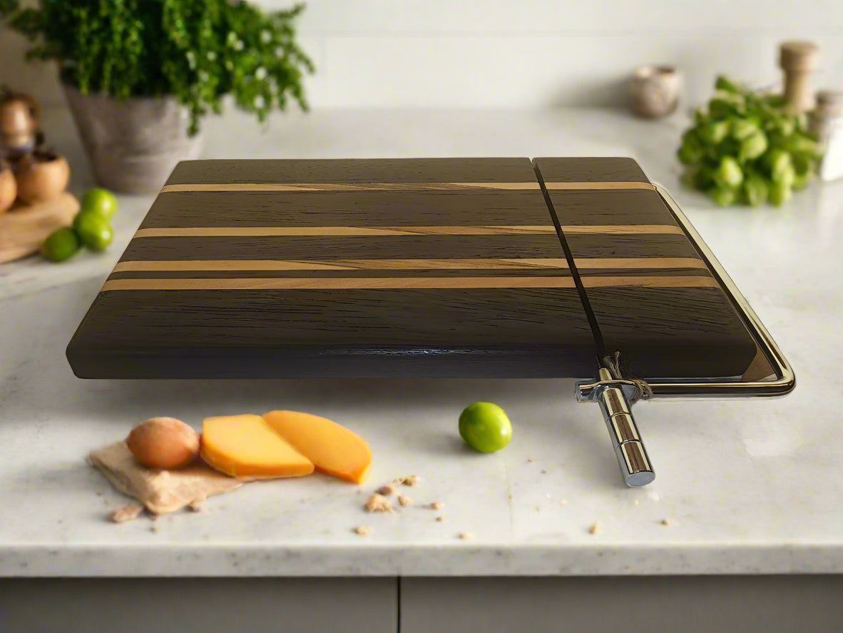 Cheese Slicer - Handcrafted Wenge & Ambrosia Maple for Elegant Cuts