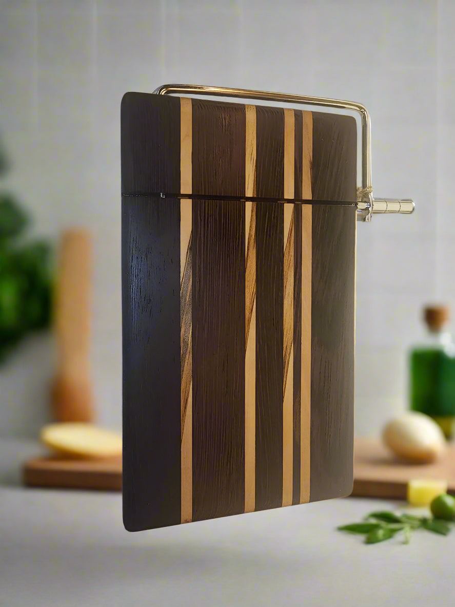 Cheese Slicer - Handcrafted Wenge & Ambrosia Maple for Elegant Cuts