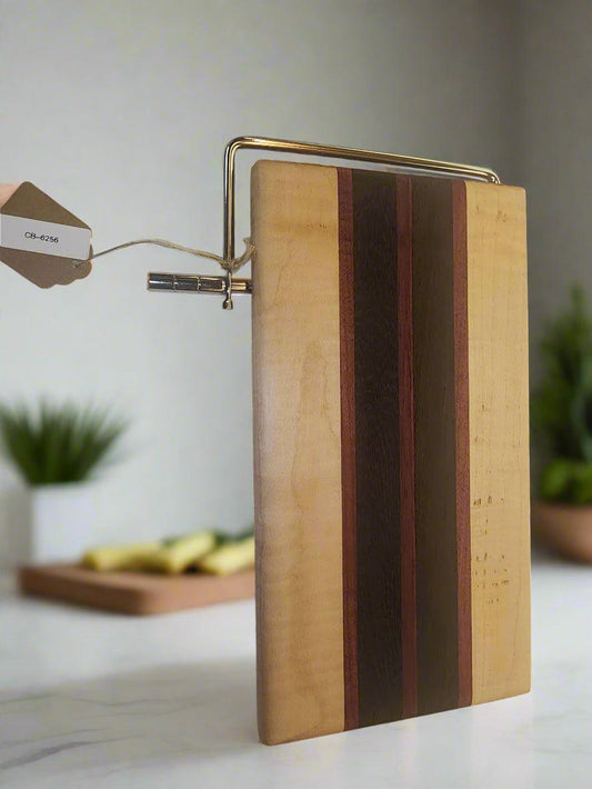 Cheese Slicer - Handcrafted Wenge, Purpleheart & Ambrosia Maple Design