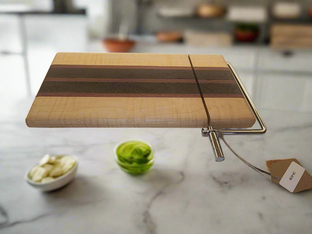 Cheese Slicer - Handcrafted Wenge, Purpleheart & Ambrosia Maple Design