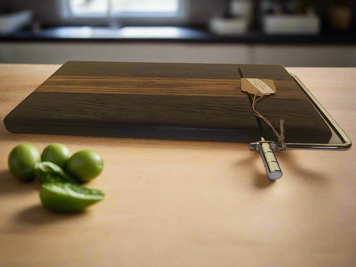 Cheese Slicer – Handcrafted Wenge, Teak & Tigerwood Design for Elegant Serving