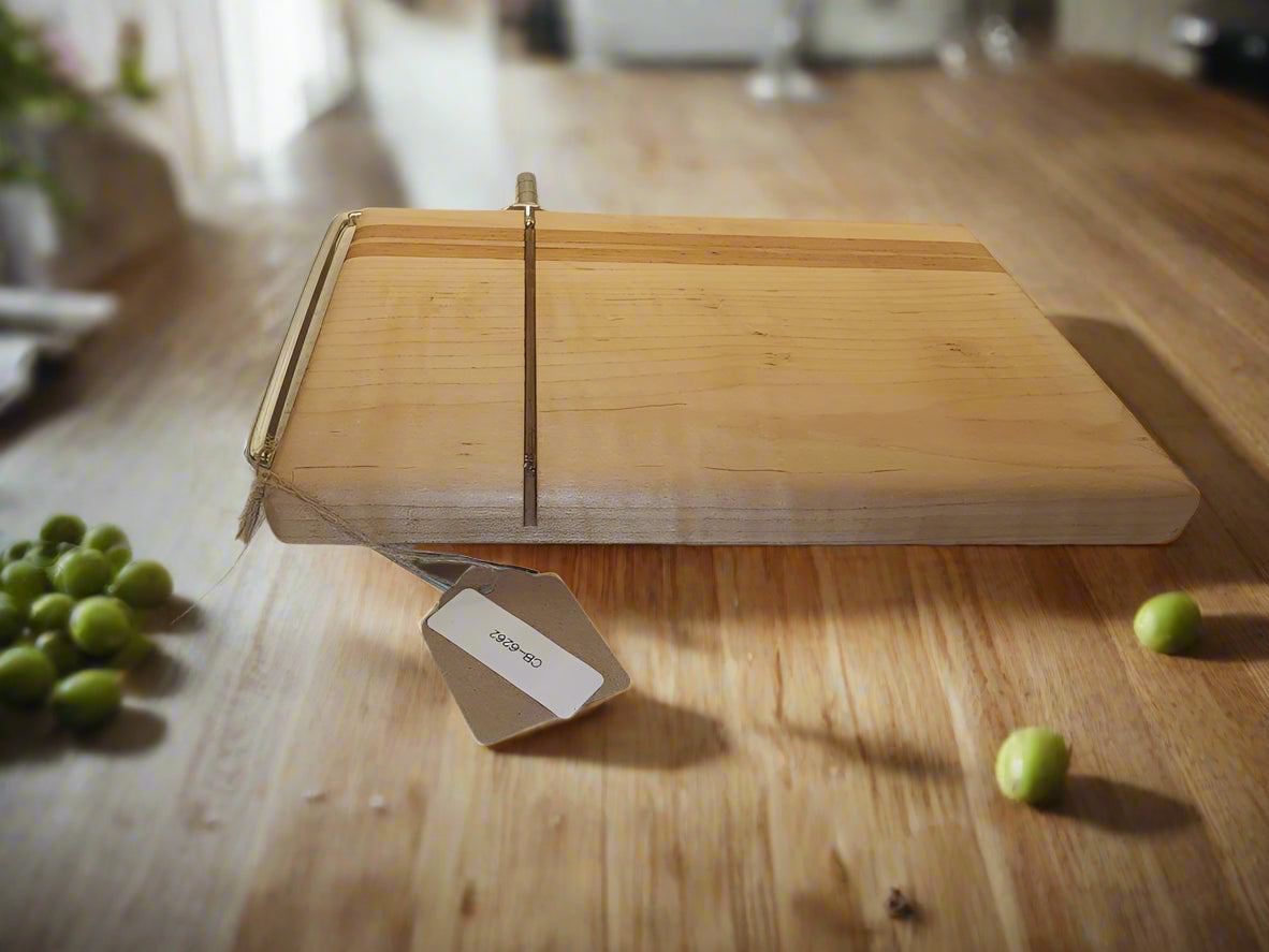 Cheese Slicer - Handcrafted Curly Maple & Mahogany, 6"x9"x1" Elegant Design