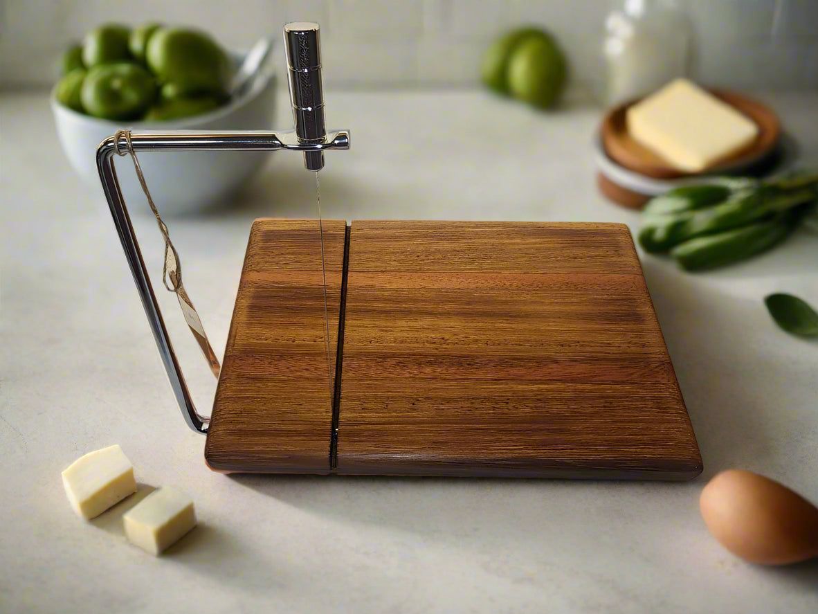 African Teak & Mahogany Cheese Slicer – 6"x9"x1"