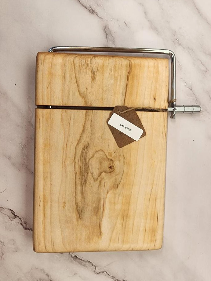 Handmade Cheese Slicer – Curly Maple (6" x 9" x 1")