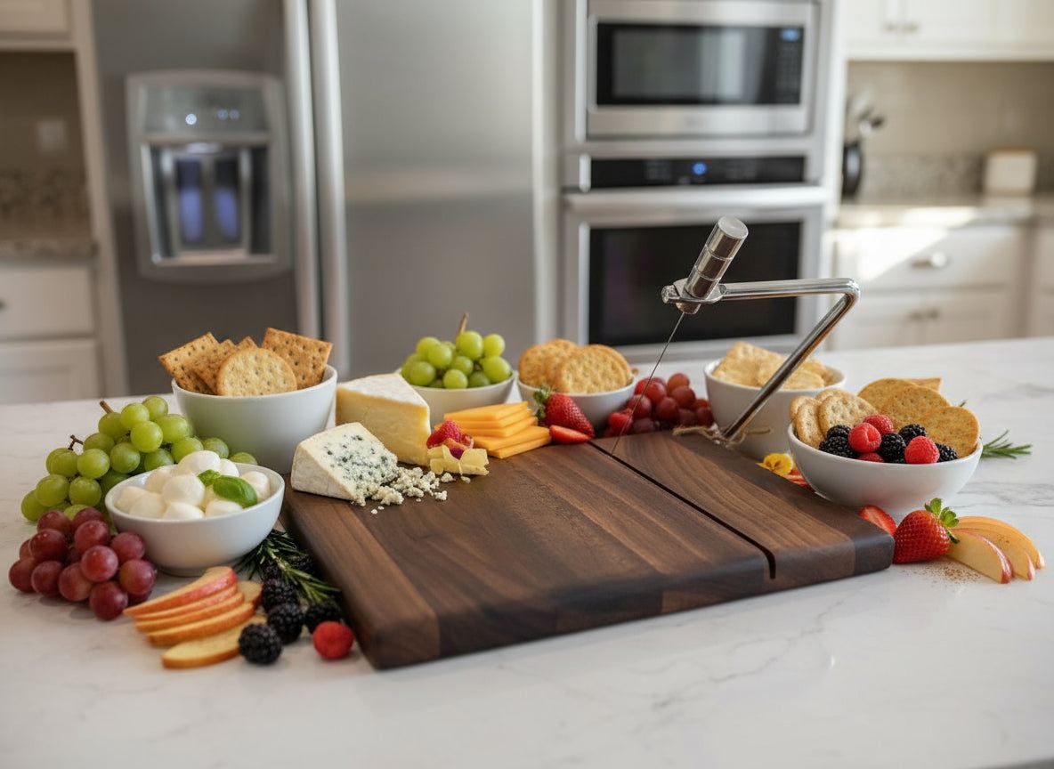 Cheese Slicer - Black Walnut Handcrafted Design for Effortless Slicing