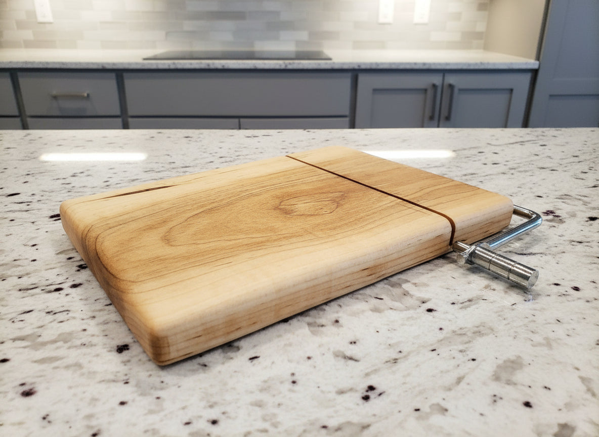 🧀 Curly Maple Cheese Slicer – Handmade Elegance in Every Slice