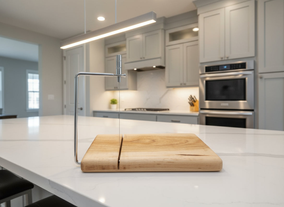 🧀 Curly Maple Cheese Slicer – Handmade Elegance in Every Slice