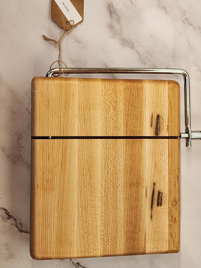 Compact Cheese Slicer – Hard Maple with Stainless Steel Wire (6" x 6" x 1.5")