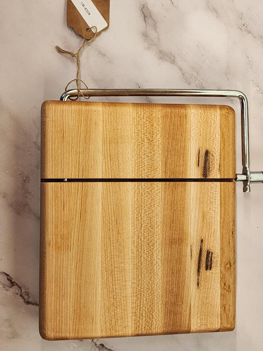 Compact Cheese Slicer – Hard Maple with Stainless Steel Wire (6" x 6" x 1.5")
