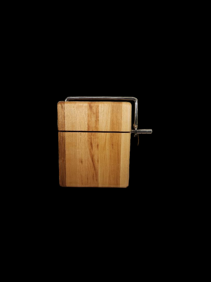 Compact Cheese Slicer – Hard Maple with Stainless Steel Wire (6" x 6" x 1.5")