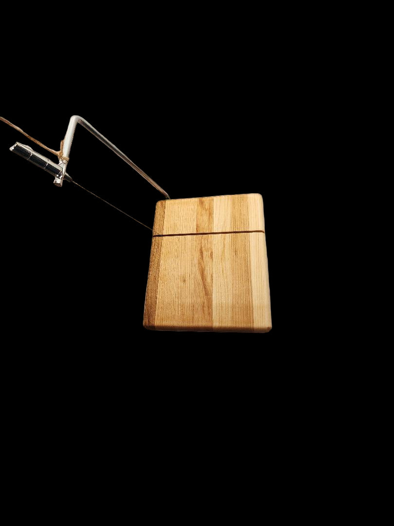 Compact Cheese Slicer – Hard Maple with Stainless Steel Wire (6" x 6" x 1.5")