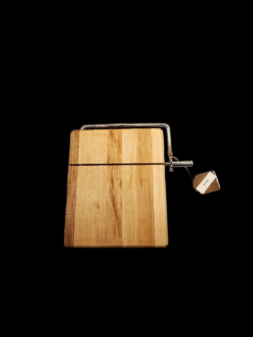 Compact Cheese Slicer – Hard Maple with Stainless Steel Wire (6" x 6" x 1.5")