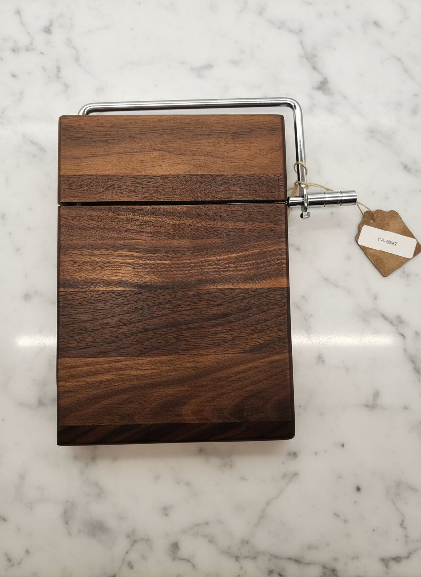 Handcrafted Black Walnut Cheese Slicer – 6" x 9" x 3/4"