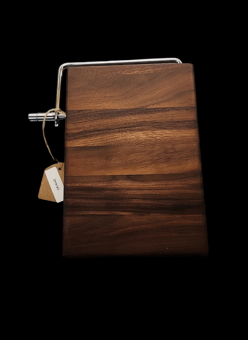 Rustic Black Walnut Cheese Slicer – 6" x 9" x 3/4"