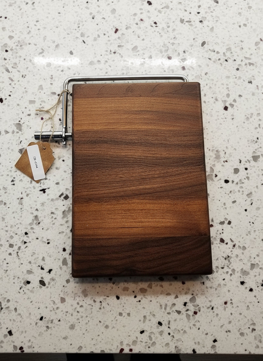 Premium Black Walnut Cheese Slicer – 6" x 9" x 3/4"