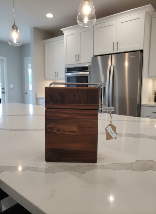 Handcrafted Black Walnut Cheese Slicer – 6" x 9" x 3/4"