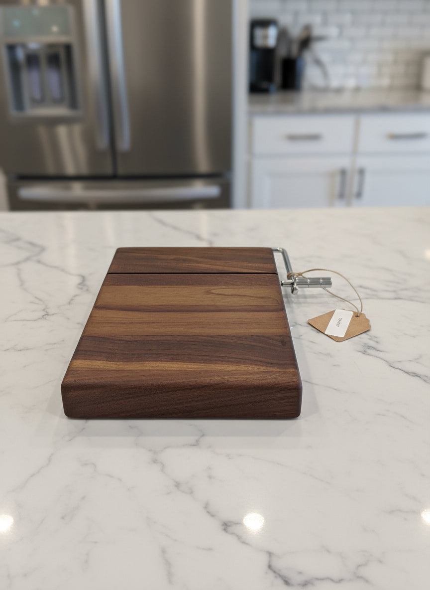 Artisan Black Walnut Cheese Slicer – 6" x 9" x 3/4"