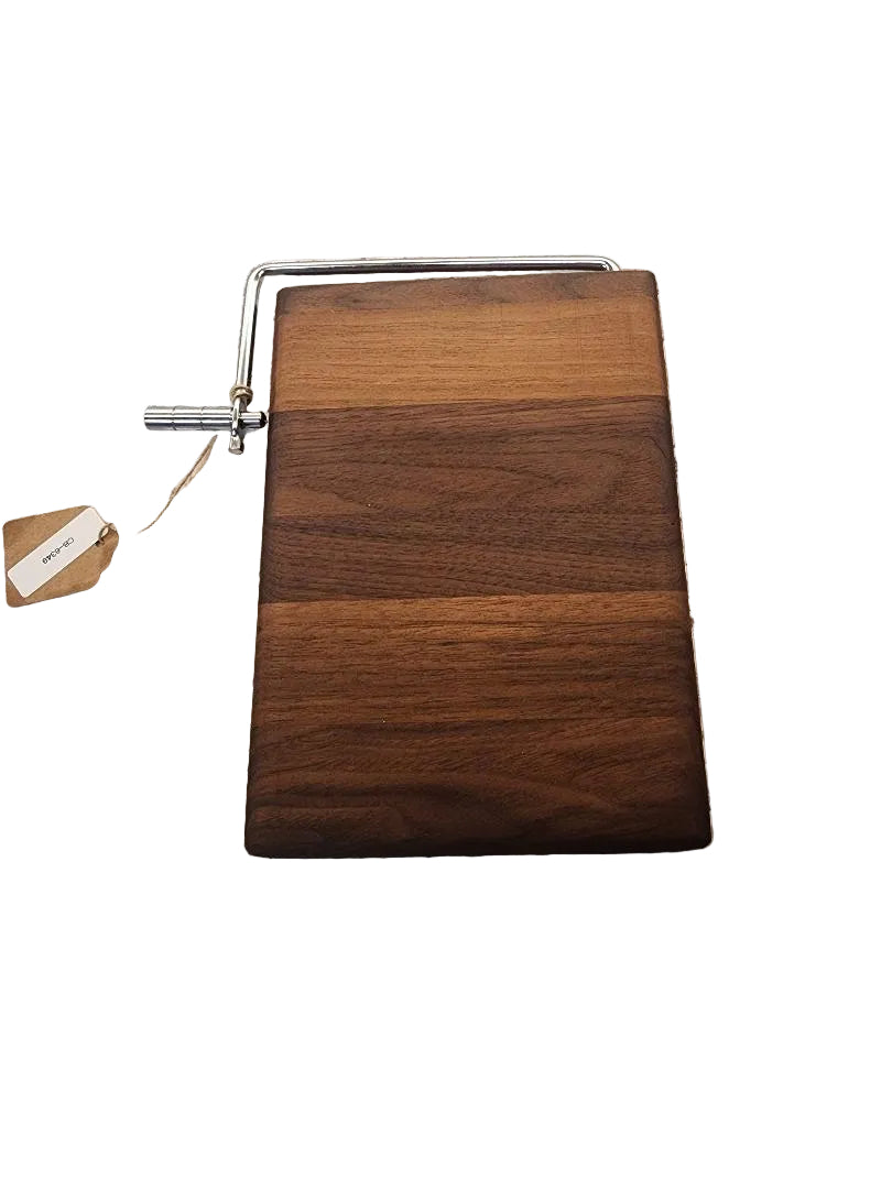 Black Walnut Cheese Slicer – 6x8x¾ with Stainless Steel Wire