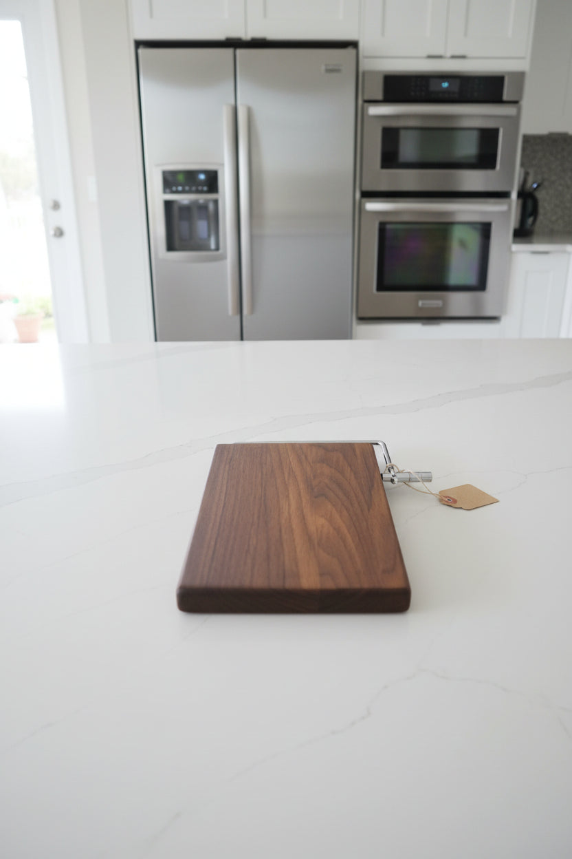 Handcrafted Left‑Handed Cheese Slicer – 6" × 9" × 3/4" Black Walnut