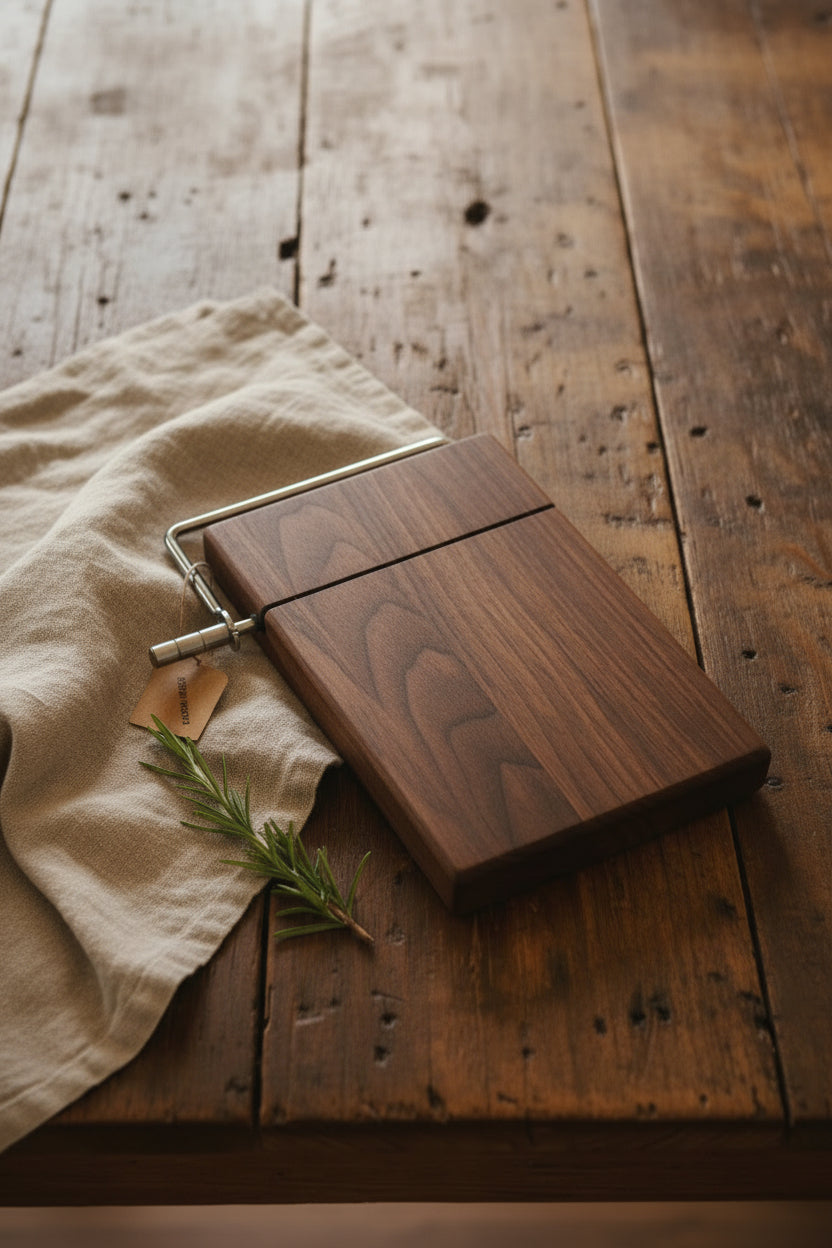 Handcrafted Left‑Handed Cheese Slicer – 6" × 9" × 3/4" Black Walnut